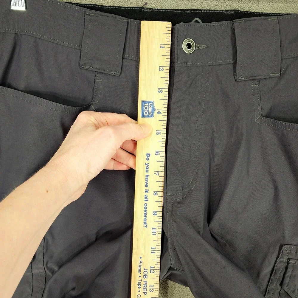 Eddie Bauer Nylon Cargo Short 36 Men Gray 10" Stretch Hiking Camping Pocket READ - Picture 7 of 9